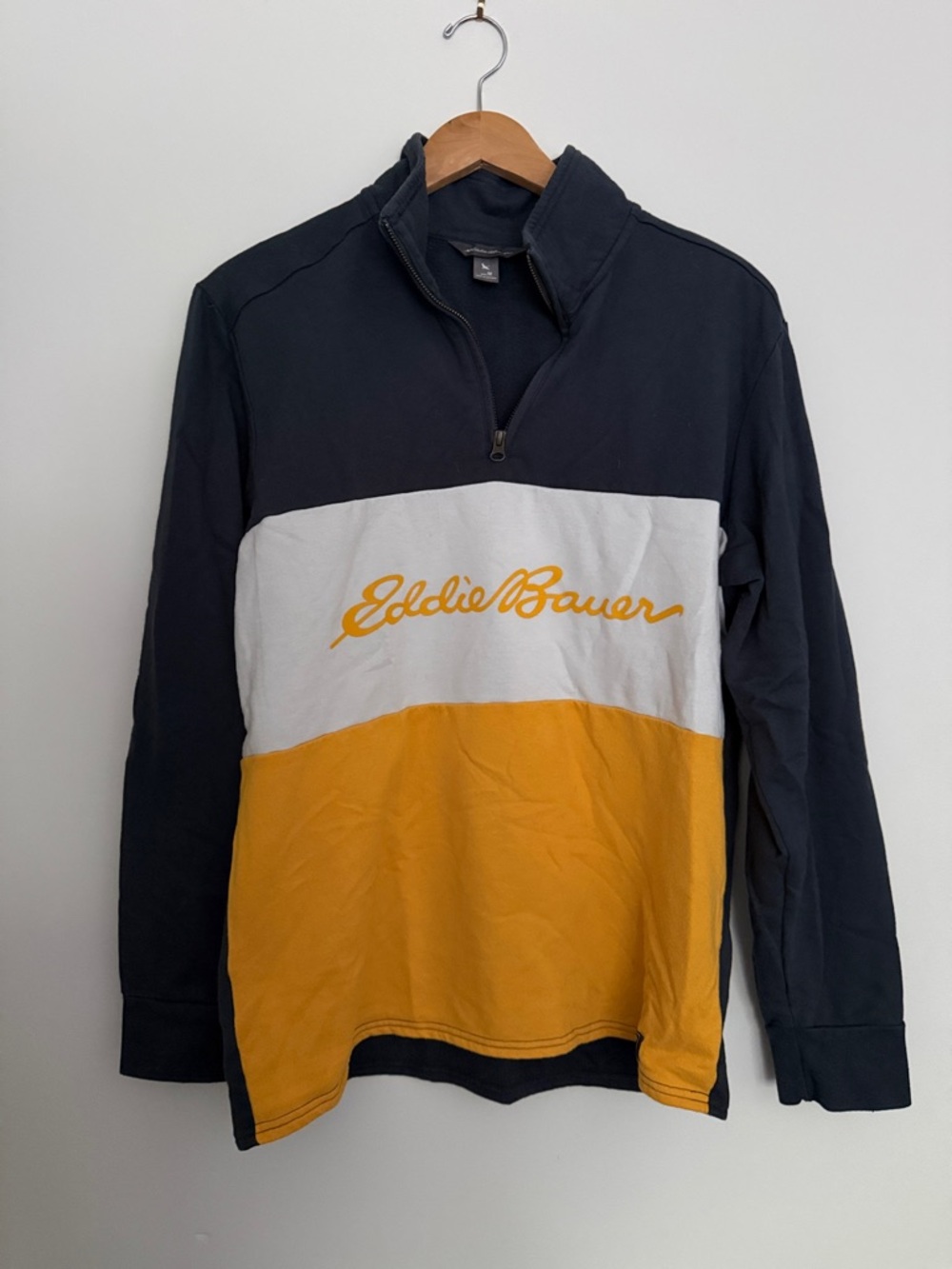 Eddie Bauer Black Pullover with Branded Neck Tag